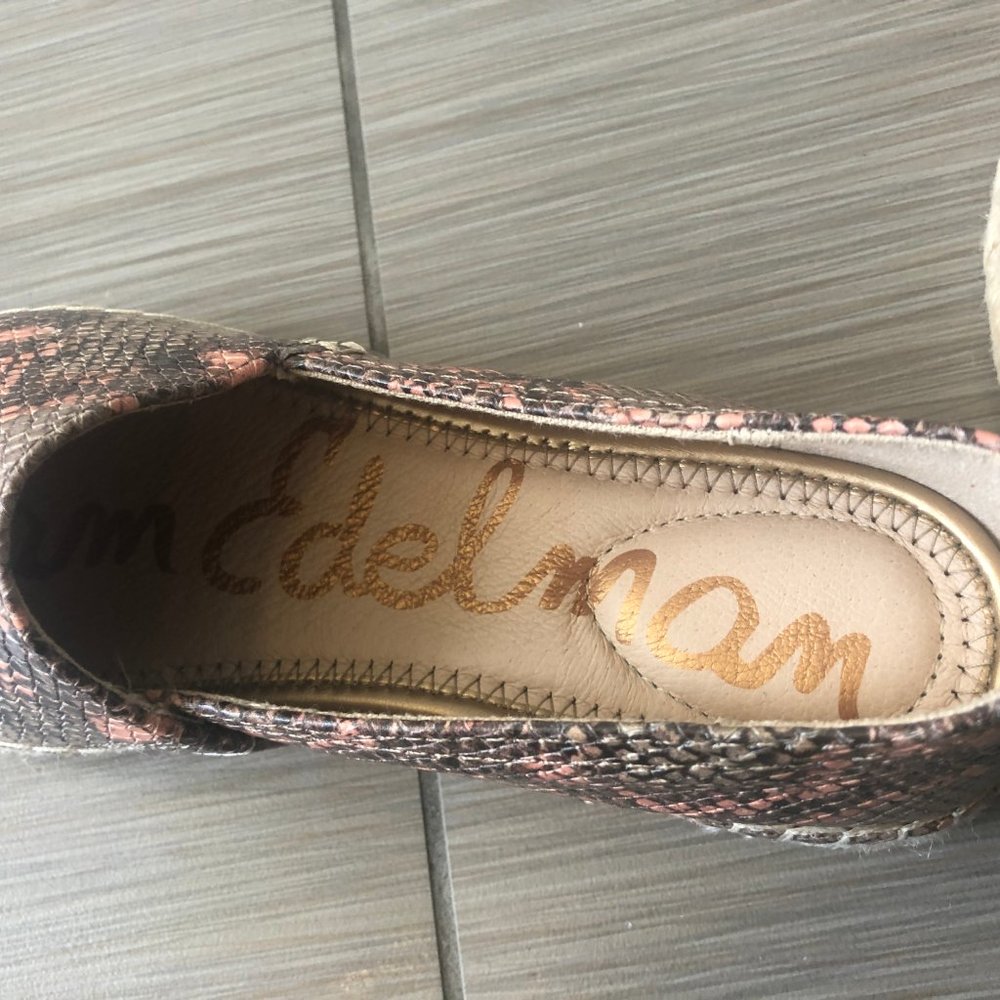 NEW Sam Edelman Khloe Snakeskin Espadrilles Flats - Picture 6 of 7